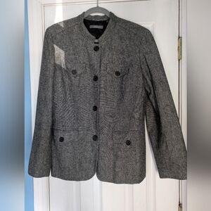 Liz Claiborne Women's Wool/Silk Mandarin Collar Blazer 14